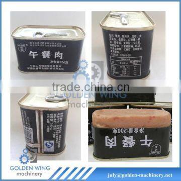 rectangular luncheon meat tin can with pull-tab/ring-pull production line