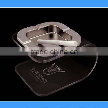 DCA009134 aluminum alloy ashtray with acylic stand, acylic stand cigarette ashtray, square acylic ashtray