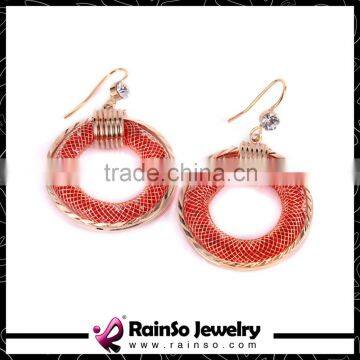 Metal Mesh Earring With Tiny Stones Filled, Round Dangle Stardust Earrings photo-2