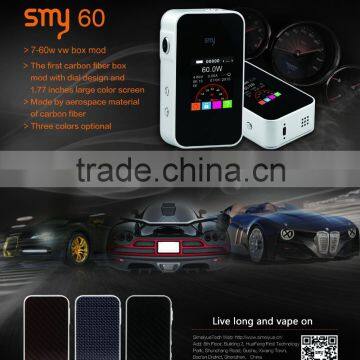 custom vaporizer pen, color screen with carbon fiber smy35 box mod