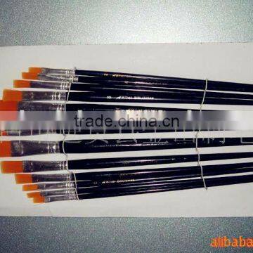 12pcs Professional Nylon Hair Artist Brush,painting Brush,oil Artist Brush