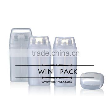 WY0413 PP airless bottle, PP double chamber airless cosmetic bottle