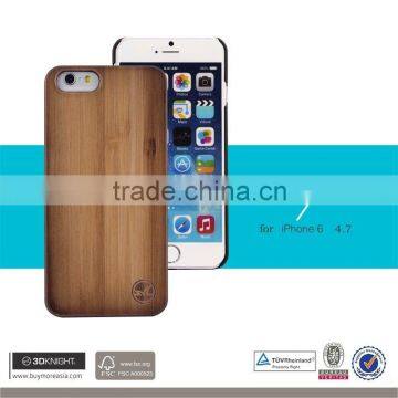 Factory Wholesale Bamboo Mobile Accessories Custom Design Top PC Frame Phone Case, Blank Antique Wood Cover for iPhone 6 Plus