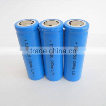 16500 li-ion rechargeable battery cell 1200mah 3.7v