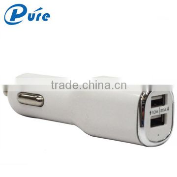 high quality dual car charger 2 USB ports car charger with fast speed charging