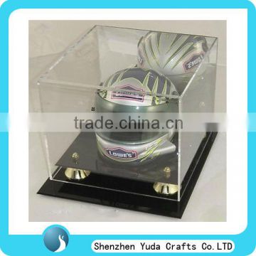 hot sell acrylic helmet display box,football helmet display case,glass helmet display case