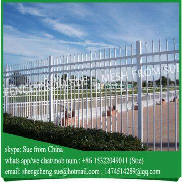 Black galvanized steel airport picket fence railway fencing