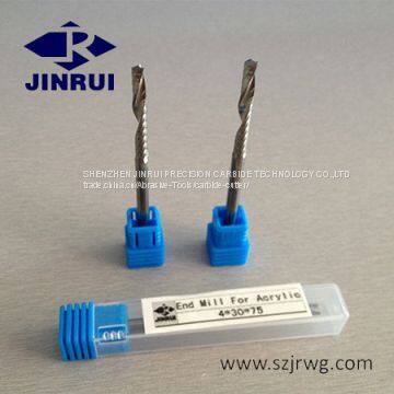 Manufacturing Single Flute Carbide End Mill for PM.PC Acrylic Plastic