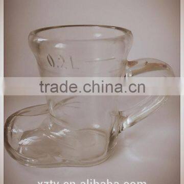 200ml Unique Shaped Clear Glass Material Empty Cup/boot Shape Empty Cup photo-2