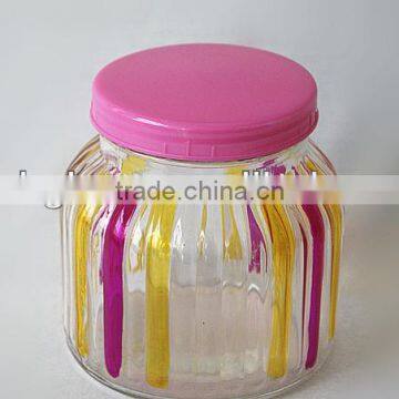 3pcs glass candy jars set