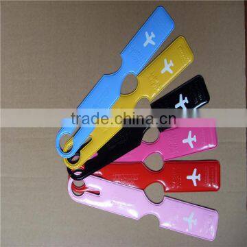 custom fold luggage tag promotion pvc plastic luggage tag