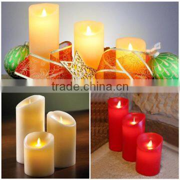 3 AAA battery operated different sizes led christmas candles home decorative