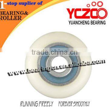 OEM service 696 stainless bearing roller,rubber wheels for shower room
