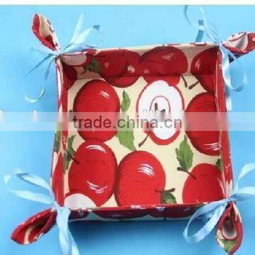 Rectangle Folding Washable Woven Fabric Baking Bread Basket photo-3