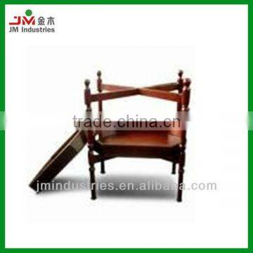 Removable Antique Two-tiers Wooden Tray With Feet&rack photo-2