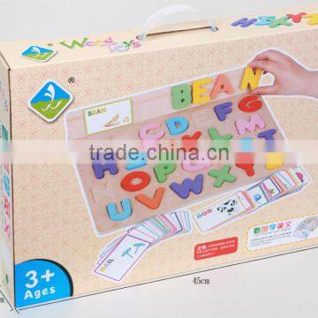 English Alphabet Board Wood Toys Wooden Toys Jigsaw Puzzle 3d Education Preschool Toys For Children photo-5