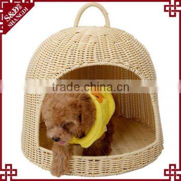 S&D Wholesale Products Pet Beds & Accessories Ger Shaped Crib Fashion Plastic Rattan Dog Cat House Pet Bed