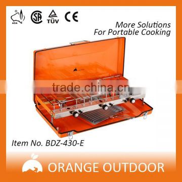 Newest dual power source 4 burner camping gas stove