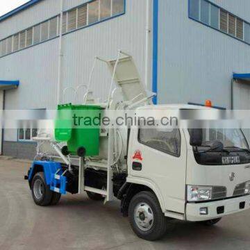 Dongfeng 3 Tons Compactor Lift Garbage Truck for Sales photo-2