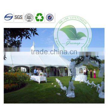 White Vinyl Tarpaulin Roof Cover Producing Factory For Party Tent