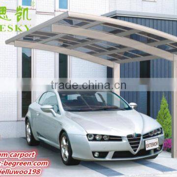 waterproof aluminum carport garden sheds for car and motorcycle