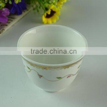 Big Quantity Cheap White Round Ceramic Cawa Cup With Decal Stock photo-2