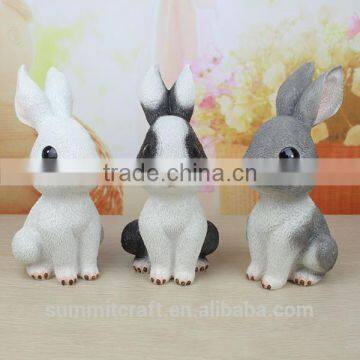 Novelty resin rabbit bunny piggy banks money saving box