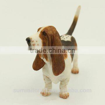 Artificial resin Basset hound dog statues statues for sale