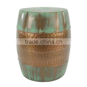 Embossed Bronze Drum Table photo-5