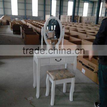 White Dressing Table With Swing Mirror Bedroom Furniture Shabby Vintage Style photo-3