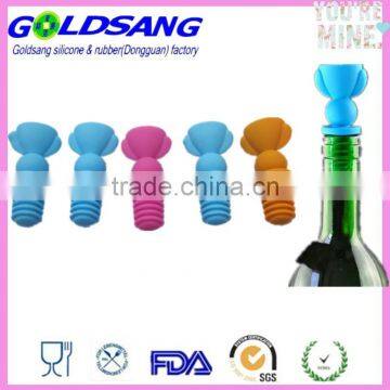 Reuseable Silicone Wine Bottle Stopper Party Colors Seal Top Cap photo-2
