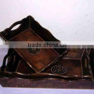 Antique Wood Serving Tray,Designer Wooding Serving Trays,Serving Trays