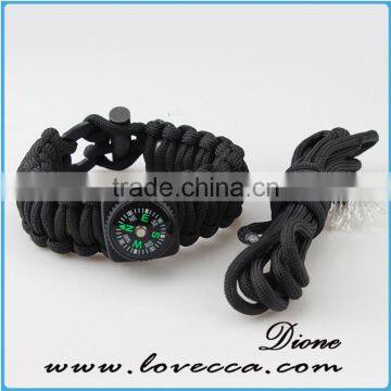 8 in 1 Survival Gear Paracord Bracelet Compass Fishing Kit Flint Fire Starter photo-6