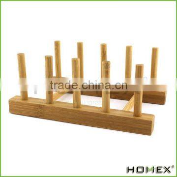 Bamboo Kitchen Dish / Plate / Bowl / Cup / Book / Pot Lid / Drying Rack Stand Drainer Storage Holder Organizer/Homex_Factory