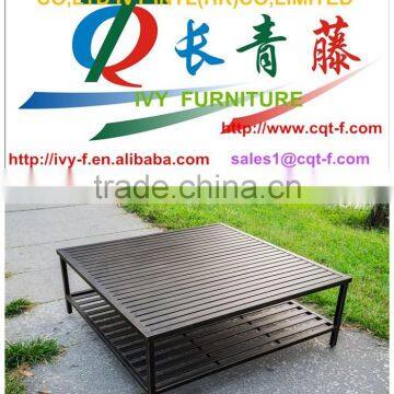 China factory outdoor furniture cast aluminum table and bar stools garden coffee sets