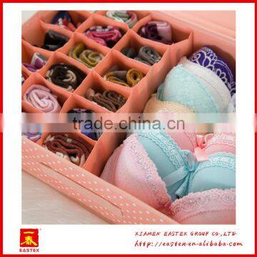 High Quality Peach Skin 18 Grid Socks/bra/briefs Storage Box photo-3