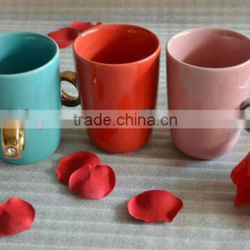 unique shape ceramic coffee mug for wedding gift