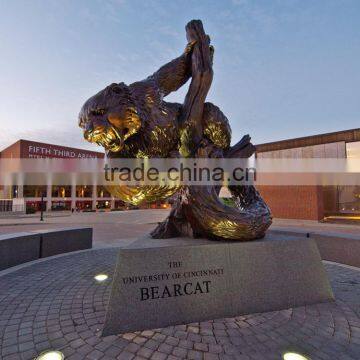 2015 hot sale garden decor large bronze bear sculpture