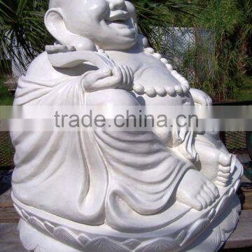 China Factory Supply Religious Fengshui Stone Carvings and Sculptures Natural Marble Maitreya Buddha photo-4