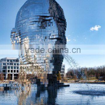 Modern Outdoor Garden Decoration Metalmorphosis Moving Water Sculpture photo-2