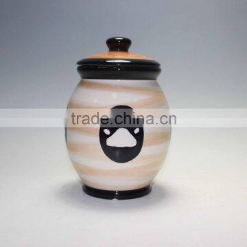 Hand Painted Cookie Jar for Doggy Ceramic Pet Jar