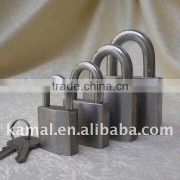 50 mm square stainless steel padlock with 3 keys