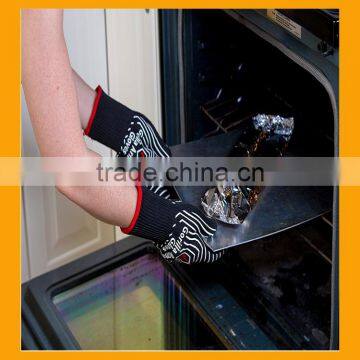 Hot Selling Long Cuff Safe and Non-Slip Textured Grip Silicone Silicone Kitchen Cooking Gloves photo-3