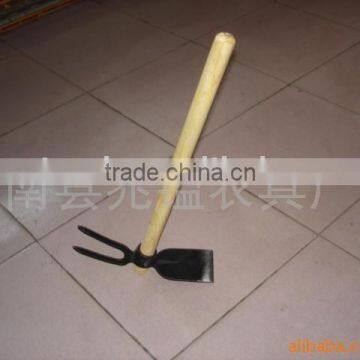 30020106 with handle high quality round or oval hole forging garden weeding hoe fork