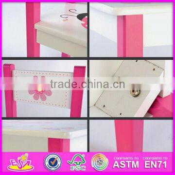 2015 New Wooden Table and Chair for Kids,colorful Cute Design 1 Table and 2 Chairs,wooden Children Table and Chairs Toy W08G125 photo-3