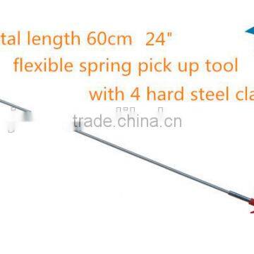 Flexible 4 jaw claw pick-up tool