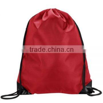Black Nylon Drawstring Bag, Knapsack, Backpack. photo-5