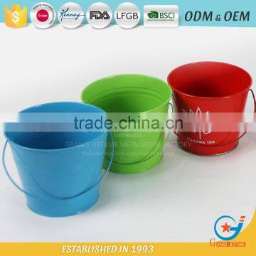 Garden Iron and Zinc Powder Coated Galvanized Flower Bucket Metal Bucket Plant Pots photo-4