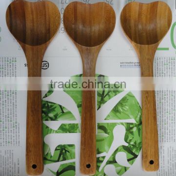 2017 Eco-friendly natural 12" bamboo heart shape spoon