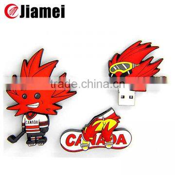 Rubber cartoon animal shape customizer pvc usb with logo usb